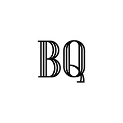 BQ monogram logo design letter text name symbol monochrome logotype alphabet character simple logo