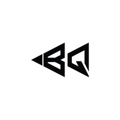 BQ monogram logo design letter text name symbol monochrome logotype alphabet character simple logo