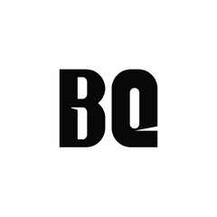 BQ monogram logo design letter text name symbol monochrome logotype alphabet character simple logo
