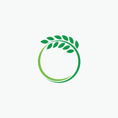 Green leaf logo vector template