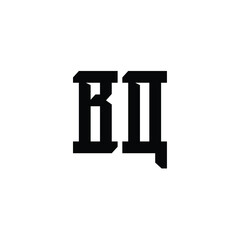 BQ monogram logo design letter text name symbol monochrome logotype alphabet character simple logo