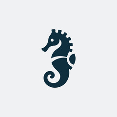 Minimalist seahorse logo © Fajarhidayah11