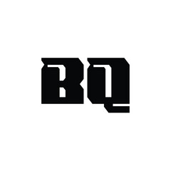 BQ monogram logo design letter text name symbol monochrome logotype alphabet character simple logo