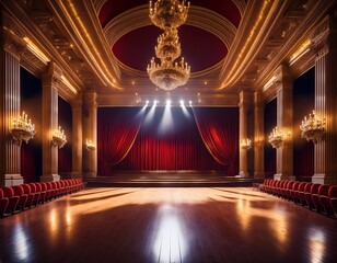 豪華なコンサートホールのステージ