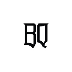 BQ monogram logo design letter text name symbol monochrome logotype alphabet character simple logo
