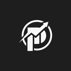 P simple modern creative Investor logo designs Template Vector Illustration
