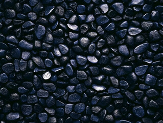 Abstract Background Illustration Of Dark Stones Texture In Monochrome