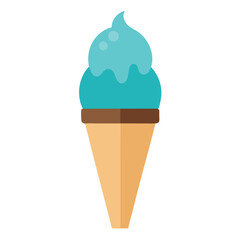 Illustration of ice-cream isolated-on-white background.