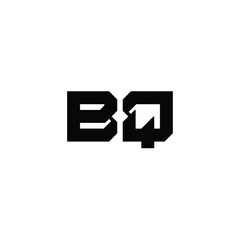 BQ monogram logo design letter text name symbol monochrome logotype alphabet character simple logo