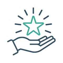  "Hand Holding Star &ndash; Excellence & Achievement Icon"