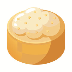 Illustration of ricotta isolated-on-white-background