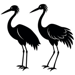jabiru-bird-animal-silhouettes-set-black-vector.eps