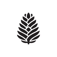Pinecone icon logo design template isolated illustration