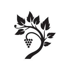 Vine icon logo design template isolated illustration