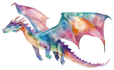 PNG Dragon dragon watercolor fantasy.