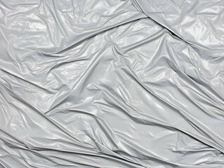 Abstract Gray Shiny Wrinkled Fabric Surface Background Texture
