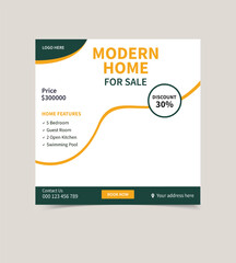  Modern Home for Sale Facebook and Instagram Post. Perfect Family Living with Spacious Interiors, Prime Location, and Stylish Design

