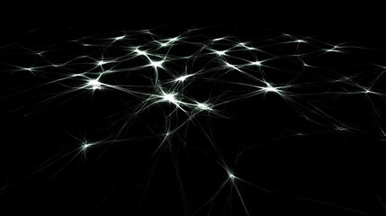 Abstract Network Illustration Depicting Digital Data Connections on