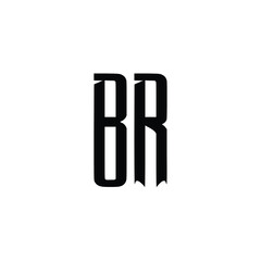 BR monogram logo design letter text name symbol monochrome logotype alphabet character simple logo