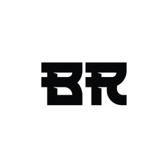 BR monogram logo design letter text name symbol monochrome logotype alphabet character simple logo