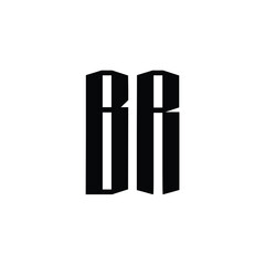 BR monogram logo design letter text name symbol monochrome logotype alphabet character simple logo