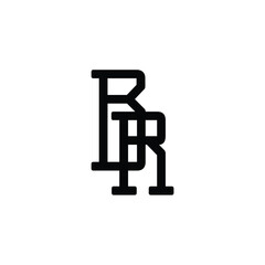 BR monogram logo design letter text name symbol monochrome logotype alphabet character simple logo