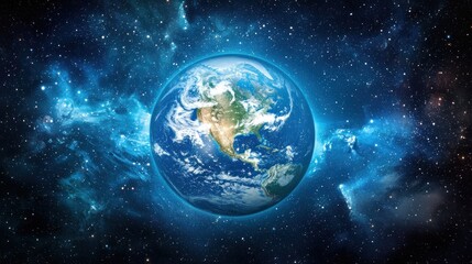 Fototapeta premium Earth From Space: A Celestial View of Our Planet