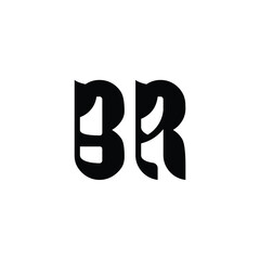 BR monogram logo design letter text name symbol monochrome logotype alphabet character simple logo
