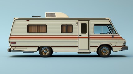 Naklejka premium Vintage Camper Van: A Classic Road Trip Vehicle