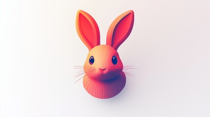 Obraz premium Colorful 3D Rabbit Character Design