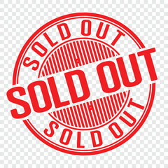 Sold Out rubber stamp vector