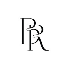 BR monogram logo design letter text name symbol monochrome logotype alphabet character simple logo