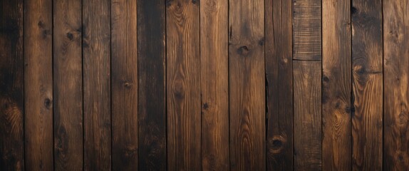 Fototapeta premium Wooden planks background with rich texture and deep tones for rustic or vintage design applications