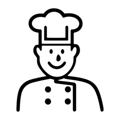 cheef cartoon icon isolated PNG transparent
