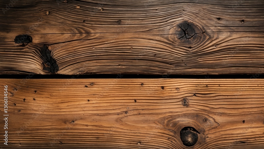 Wall mural wooden plank texture featuring rustic grains and visible knots ideal for background use in design an