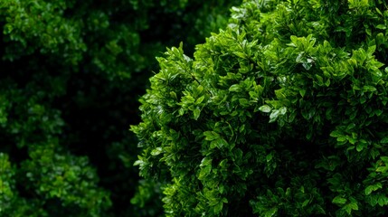 Fototapeta premium Lush Green Foliage Vibrant Nature Background Detailed Leaf Texture Garden Plants
