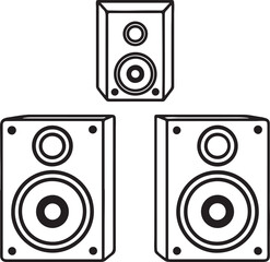 Speaker Silhouette Vector Set Vol - 5 ,attention, horn, vector, shout, speech, volume, illustration, object