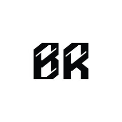 BR monogram logo design letter text name symbol monochrome logotype alphabet character simple logo