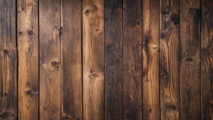 Naklejka premium Rustic wooden wall texture showcasing a blend of dark and light wood tones ideal for backgrounds and design projects.