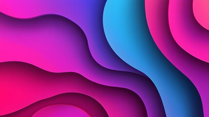 Abstract Background with Fluid Waves in Vibrant Pink, Blue, and Purple Tones for Modern Design Projects
