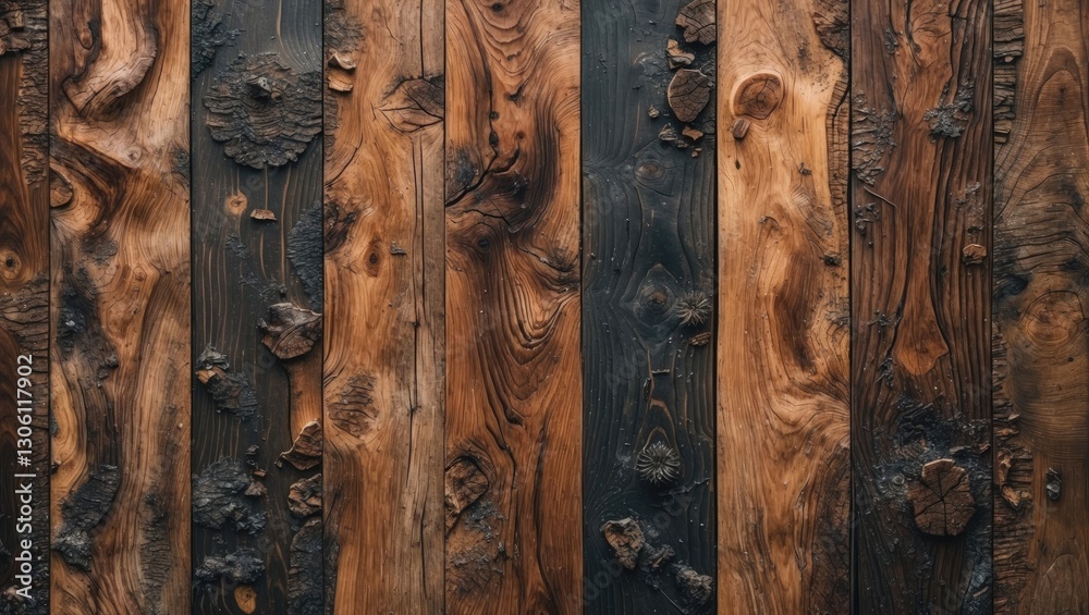 Poster rustic wood texture seamless background showcasing natural patterns and unique grain for creative de
