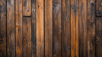 Naklejka premium Rustic wooden plank background showcasing rich textures and natural beauty ideal for design and arts projects.