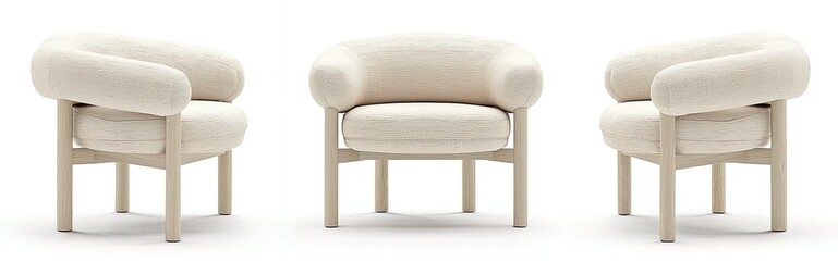 Bouclé Upholstered Armchair