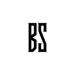 BS monogram logo design letter text name symbol monochrome logotype alphabet character simple logo