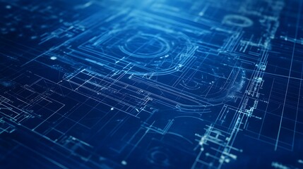 Obraz premium Intricate Blueprint Grid Patterns for Abstract Technical Backgrounds