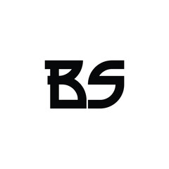BS monogram logo design letter text name symbol monochrome logotype alphabet character simple logo