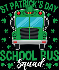 St. Patrick's Day School Bus Squad School Bus Driver T-Shirt design
