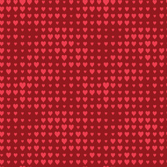 Seamless pattern with hearts. Template holiday vector illustration. Design for card, postcard, poster, print, banner. Cartoon hearts on color background.