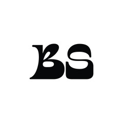 BS monogram logo design letter text name symbol monochrome logotype alphabet character simple logo