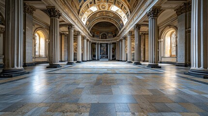 Obraz premium Touring ancient rome a guide to majestic roman temples and their cultural heritage in wide-angle views